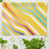 Symmetrischer diagonaler Streifen Hintergrund 3 Geschirrtuch (Gefaltet)