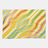 Symmetrischer diagonaler Streifen Hintergrund 3 Geschirrtuch (Horizontal)