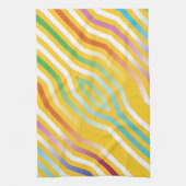 Symmetrischer diagonaler Streifen Hintergrund 3 Geschirrtuch (Vertikal)