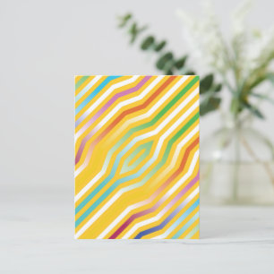 Symmetrischer diagonaler Streifen Hintergrund 3 Postkarte