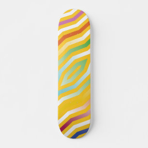 Symmetrischer diagonaler Streifen Hintergrund 3 Skateboard