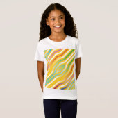 Symmetrischer diagonaler Streifen Hintergrund 3 T-Shirt (Vorne ganz)