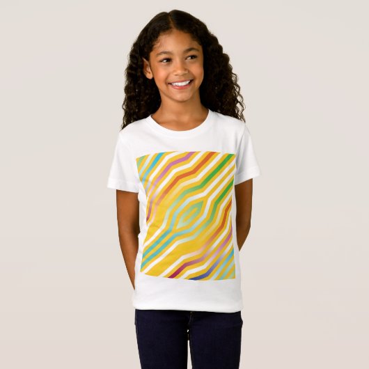 Symmetrischer diagonaler Streifen Hintergrund 3 T-Shirt (Vorne ganz)