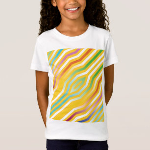 Symmetrischer diagonaler Streifen Hintergrund 3 T-Shirt