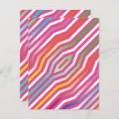 Symmetrischer diagonaler Streifen Hintergrund 4 Mitteilungskarte (Vorne/Hinten)