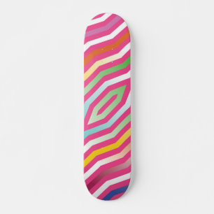 Symmetrischer diagonaler Streifen Hintergrund 4 Skateboard