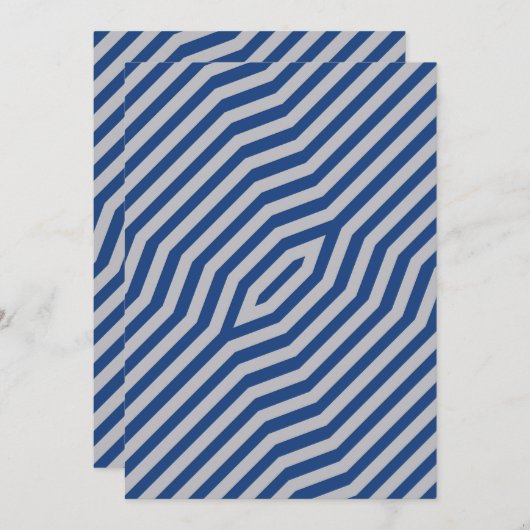 Symmetrischer diagonaler Streifen Hintergrund 6 Dankeskarte (Vorne/Hinten)