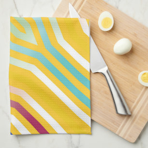 Symmetrischer Hintergrund mit diagonalen Streifen Geschirrtuch