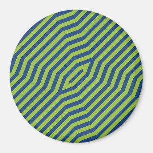 Symmetrischer Hintergrund mit diagonalen Streifen  Magnet