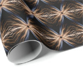 Symmetrischer Lichtausbruch auf Schwarz Geschenkpapier (Rolleneckpunkt)
