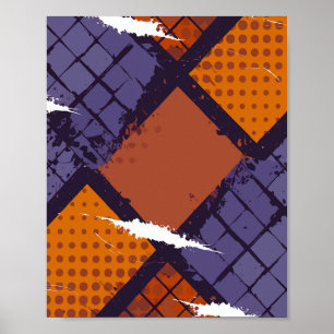 Symmetrischer Puls - Ein Raster aus Farbe und Bewe Poster