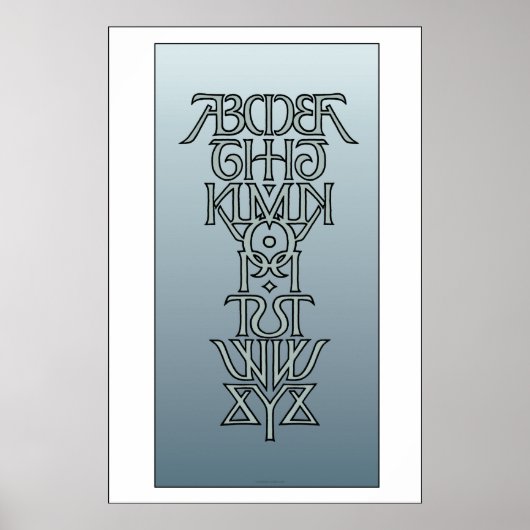 Symmetrisches Alphabet Ambigram Poster (Vorne)