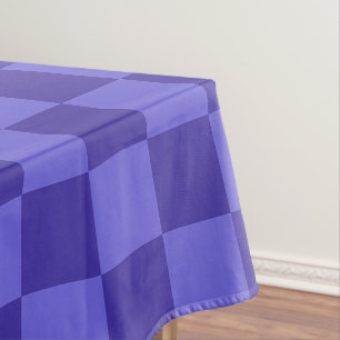 Symmetrisches blaues Schachbrettmuster Tischdecke