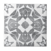 Symmetrisches elegantes, texturiertes, grau-weißes fliese (Vorderseite)