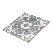 Symmetrisches elegantes, texturiertes, grau-weißes fliese (Seite)