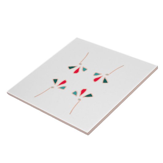 Symmetrisches forales Design Fliese (Seite)