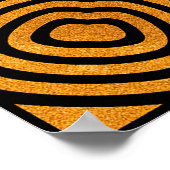 symmetrisches goldenes Fliesendesign Poster (Ecke)