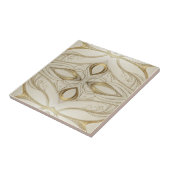 Symmetrisches Jugendstil-Muster in Gold und Beige Fliese (Seite)