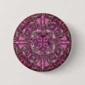 Symmetrisches Muster (azulejos like) Button (Vorderseite)