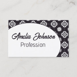 Symmetrisches Muster der weißen Blume Visitenkarte