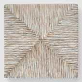 Symmetrisches natürliches Bamboo-Fibre-Weave Steinuntersetzer (Vorderseite)