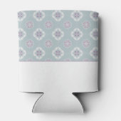 Symmetrisches rosa Blume gepolstertes Muster auf E Dosenkühler (Rückseite)