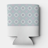 Symmetrisches rosa Blume gepolstertes Muster auf E Dosenkühler (Rückseite)