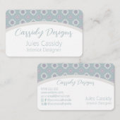 Symmetrisches rosa Blume gepolstertes Muster auf S Visitenkarte (Vorne/Hinten)