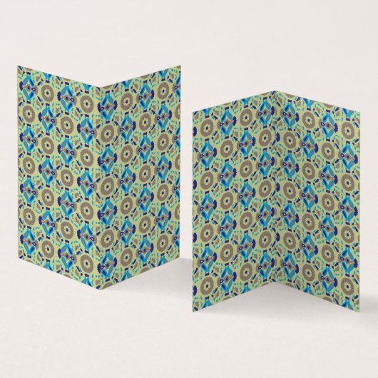 symmetrisches Textildesign mit blau und oder (Innenseite und Außenseite)