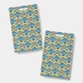 symmetrisches Textildesign mit blau und oder Ausweis (Vorder- & Rückseite)