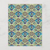 symmetrisches Textildesign mit blau und oder Flyer (Hinten)