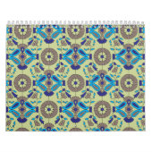 symmetrisches Textildesign mit blau und oder Kalender (Titelbild)