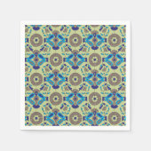 symmetrisches Textildesign mit blau und oder Serviette (Vorderseite)