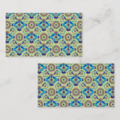 symmetrisches Textildesign mit blau und oder Visitenkarte (Vorne/Hinten)