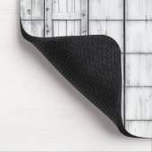 Symmetrisches, weißes Holzmuster Mousepad (Ecke)