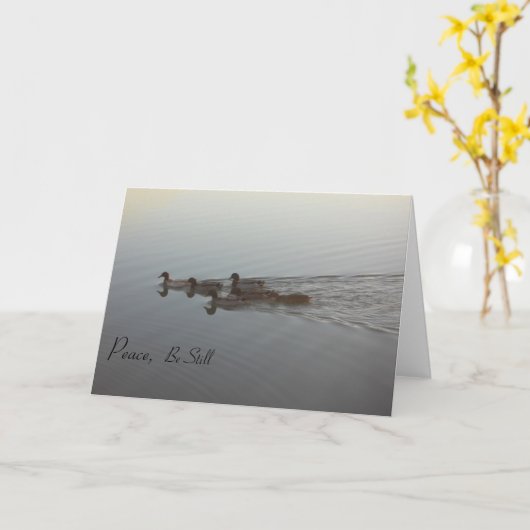 Sympathekarte Friedliche Ducks Karte (Gelbe Blume)