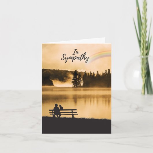 Sympathekarte für Haustiere - Beileid Rainbow Cat Karte (Vorderseite)