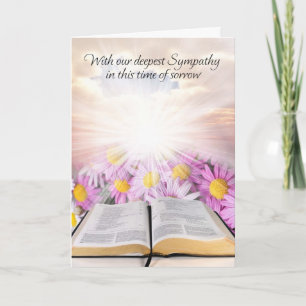 Sympathekarte mit Blume und Lernbibel Karte