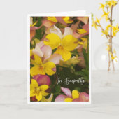 Sympathekarte mit Gelb/Rosa Stiefmütterchen Karte (Gelbe Blume)