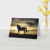 Sympathekarte mit Pferd und Sonnenaufgang Tief Karte (Gelbe Blume)
