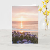SYMPATHEKARTE "OCEAN BEACH SUNSET" KARTE (Gelbe Blume)