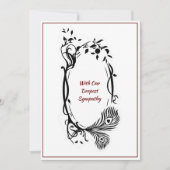 Sympathekarte Tief Schwarzer Blütenschwarzer Roter (Vorderseite)