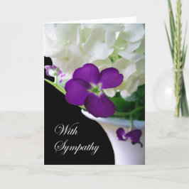 Sympathekarte, weiße Hydrangeas und Blume Karte