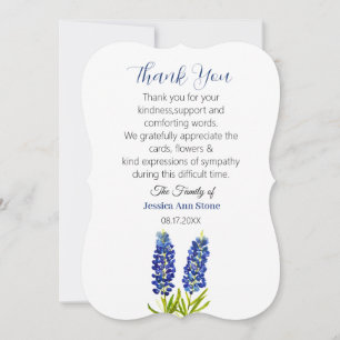 Sympathie Bluebonnets Beerdigung Tod Danke  Einladung