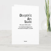 Sympathie Card-Tropische Blume Karte (Rückseite)