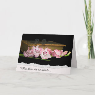 Sympathie Gladiolus und Brille auf der Bibel Karte
