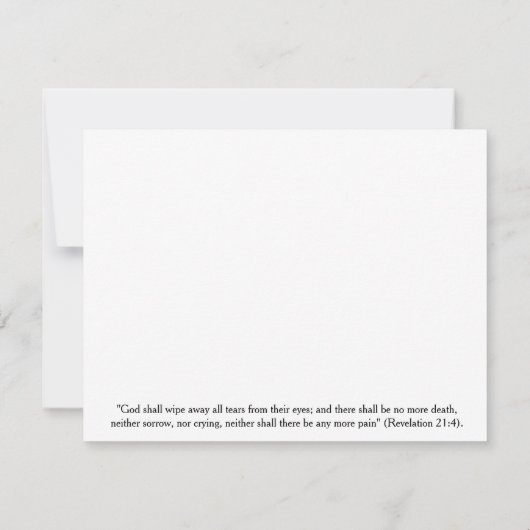 Sympathie-Karte der Misty Sea Bible Verse Karte (Rückseite)