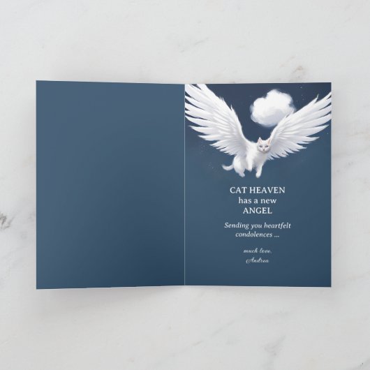 Sympathie-Karte für den verpassten Engel Karte (Innenseite)
