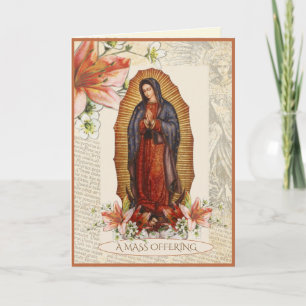 Sympathie katholische Messopfergabe Guadalupe Mari Karte