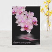 Sympathie-Orchideen mit Wasserreflexion Karte (Gelbe Blume)